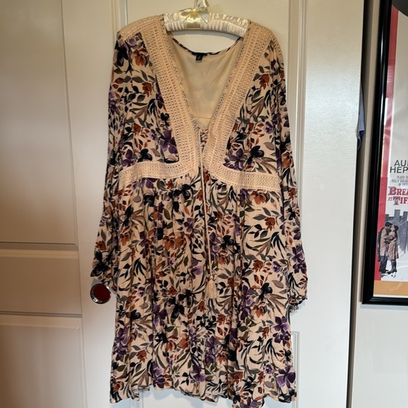 Torrid Mini Gauze Lace-Up Skater Dress - Picture 12 of 14